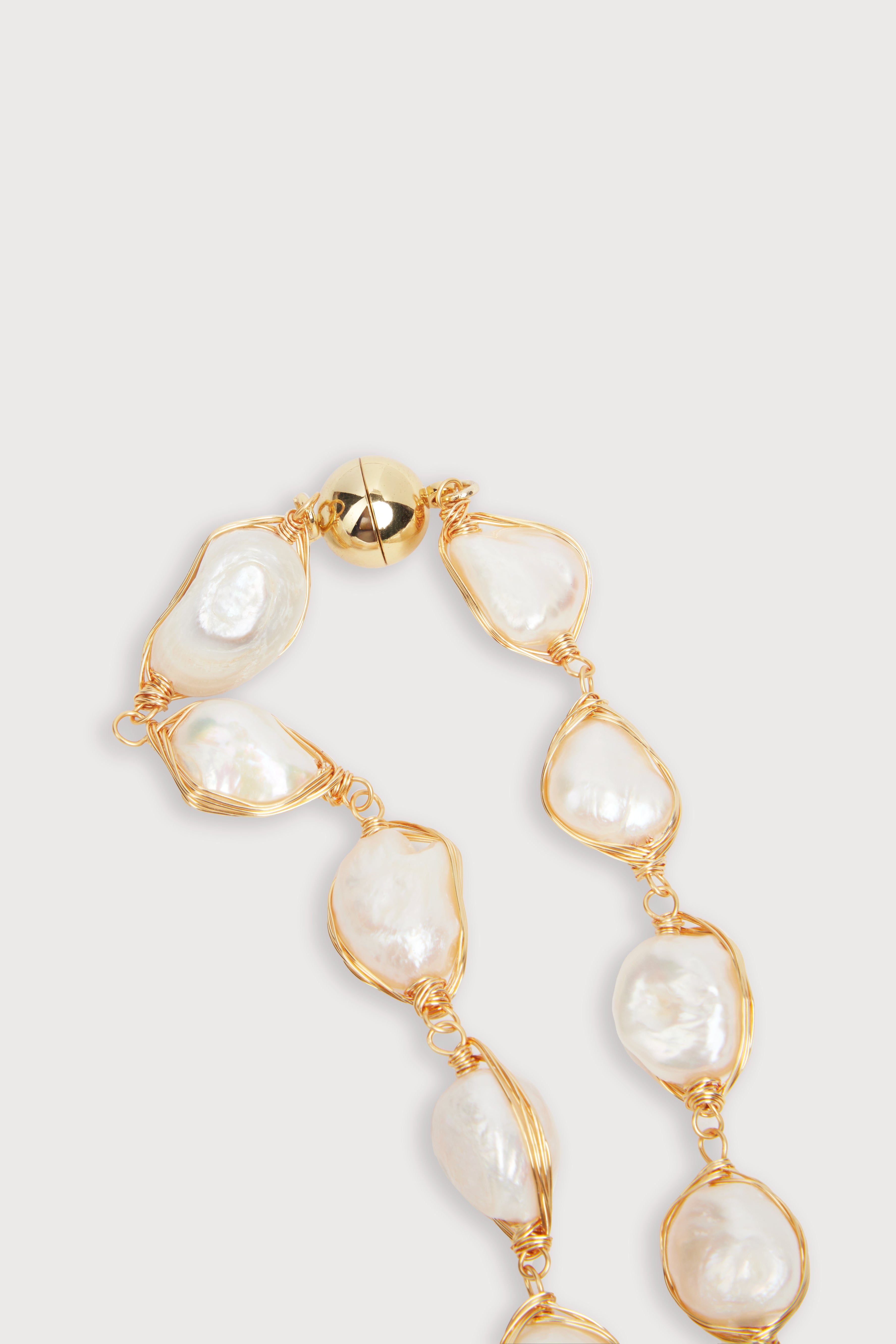 Elegant Turquoise Baroque Pearl Necklace for Women | Handmade Vintage Jewelry Gift | Perfect for Weddings, Parties & Special Occasions