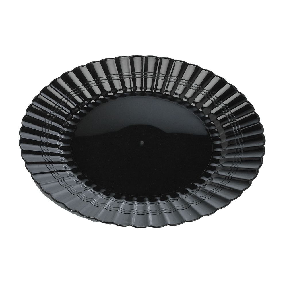 Koyal 9-Inch Black Disposable Dinner Plates - Set of 180 - Elegant & Sturdy Paper Plates for Parties, Catering, BBQs & Events - BPA-Free & Eco-Friendly