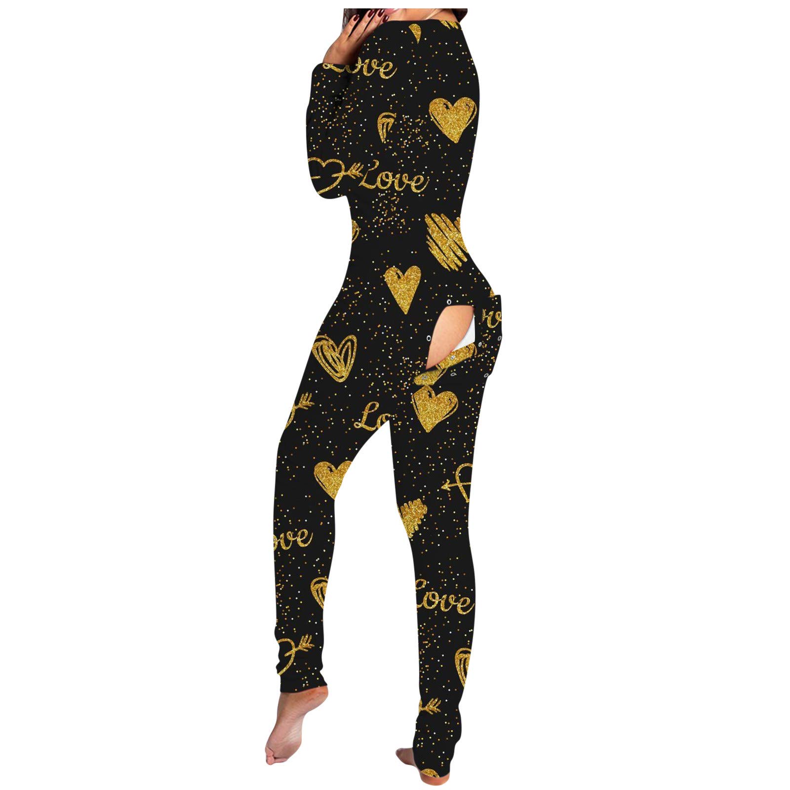 Women's Graphic Print Button Down Overalls - Casual Summer & Fall Jumpsuit Romper for Women | Perfect for Outings, Picnics, and Street Style Fashion