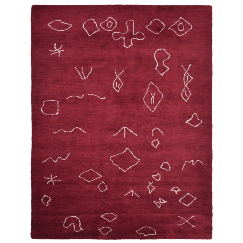 Handmade Reflection Hand Knotted Wool Rug - Bohemian Style Area Rug for Living Room, Bedroom & Home Decor