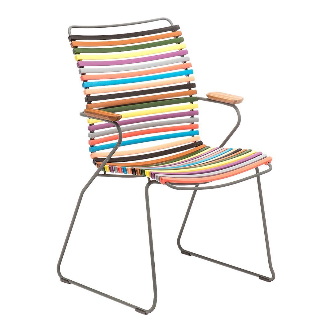 Click Outdoor Tall Back Dining Chair - Weather-Resistant Patio Dining Chairs for Garden, Deck & Poolside - Comfortable High Back Outdoor Seating for Restaurants & Backyard BBQs