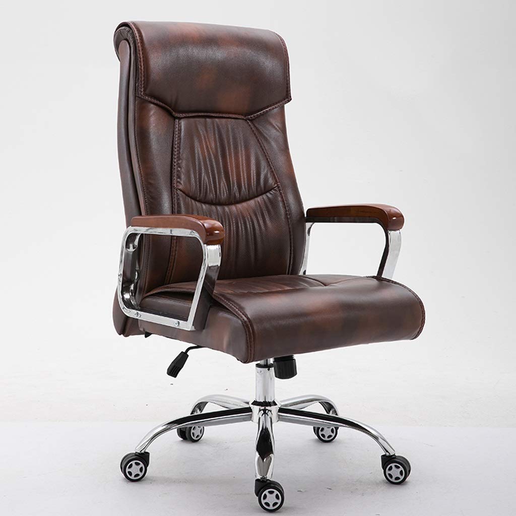 Ergonomic Office Desk Chair - Adjustable Reclining Computer Chair with Swivel & Lift, PU Leather Backrest for Home, Business & Study - Perfect for Boss, Staff & Long Work Sessions (Black) - Ideal for Home Office, Gaming & Conference Rooms
