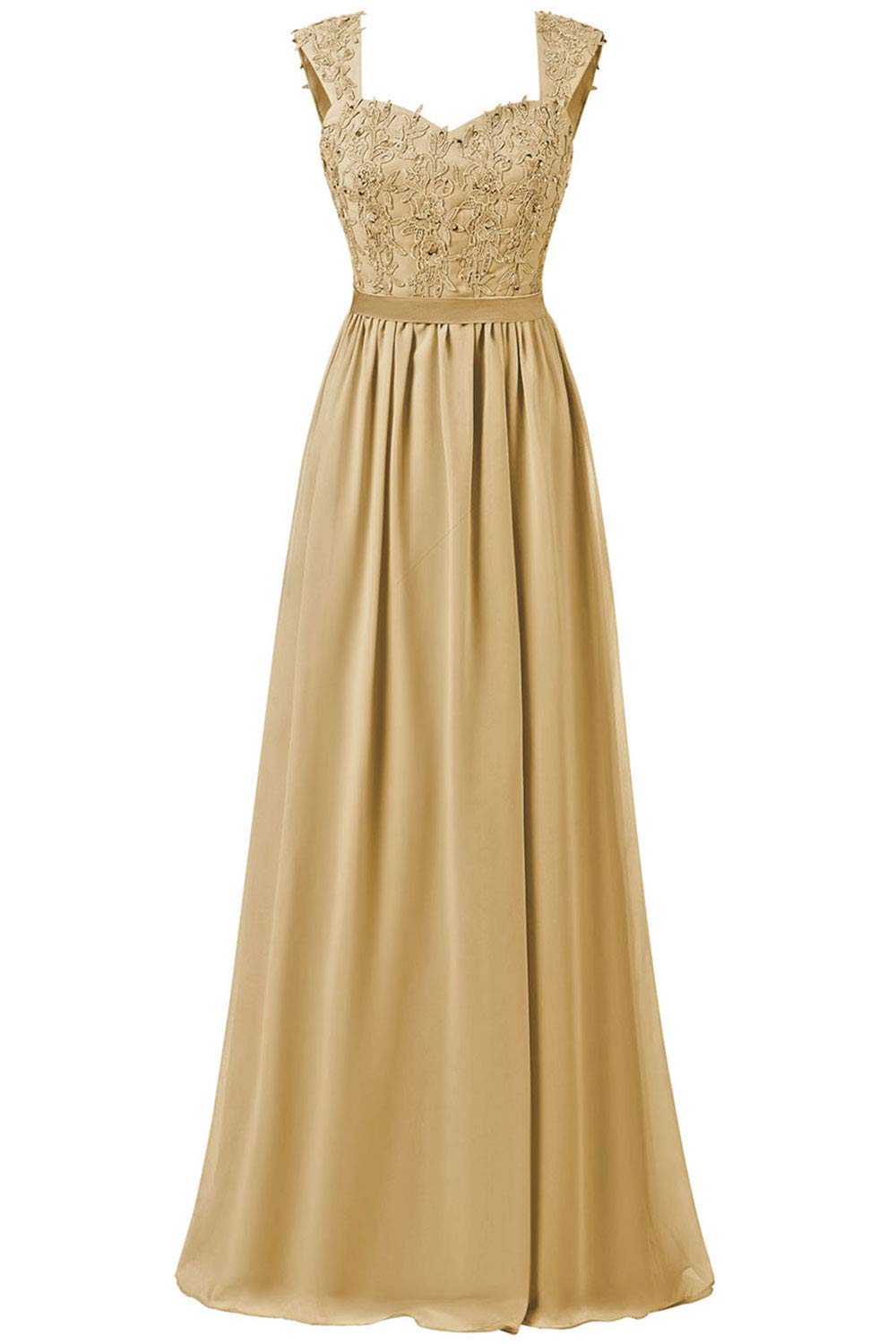 Elegant JAEDEN Long Chiffon Prom Dresses with Lace Appliques - Formal Evening Gowns for Bridesmaids, Homecoming, Wedding & Special Occasions