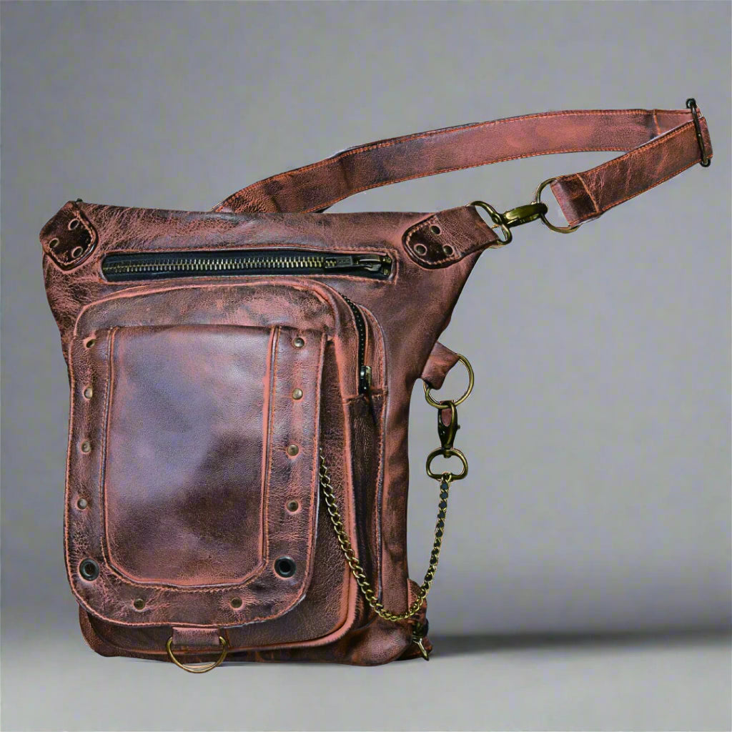 Women's Genuine Leather Thigh Bag - Fashionable Crossbody Purse for Daily Use, Travel & Night Out | Secure & Stylish Accessory for Phone, Wallet & Essentials