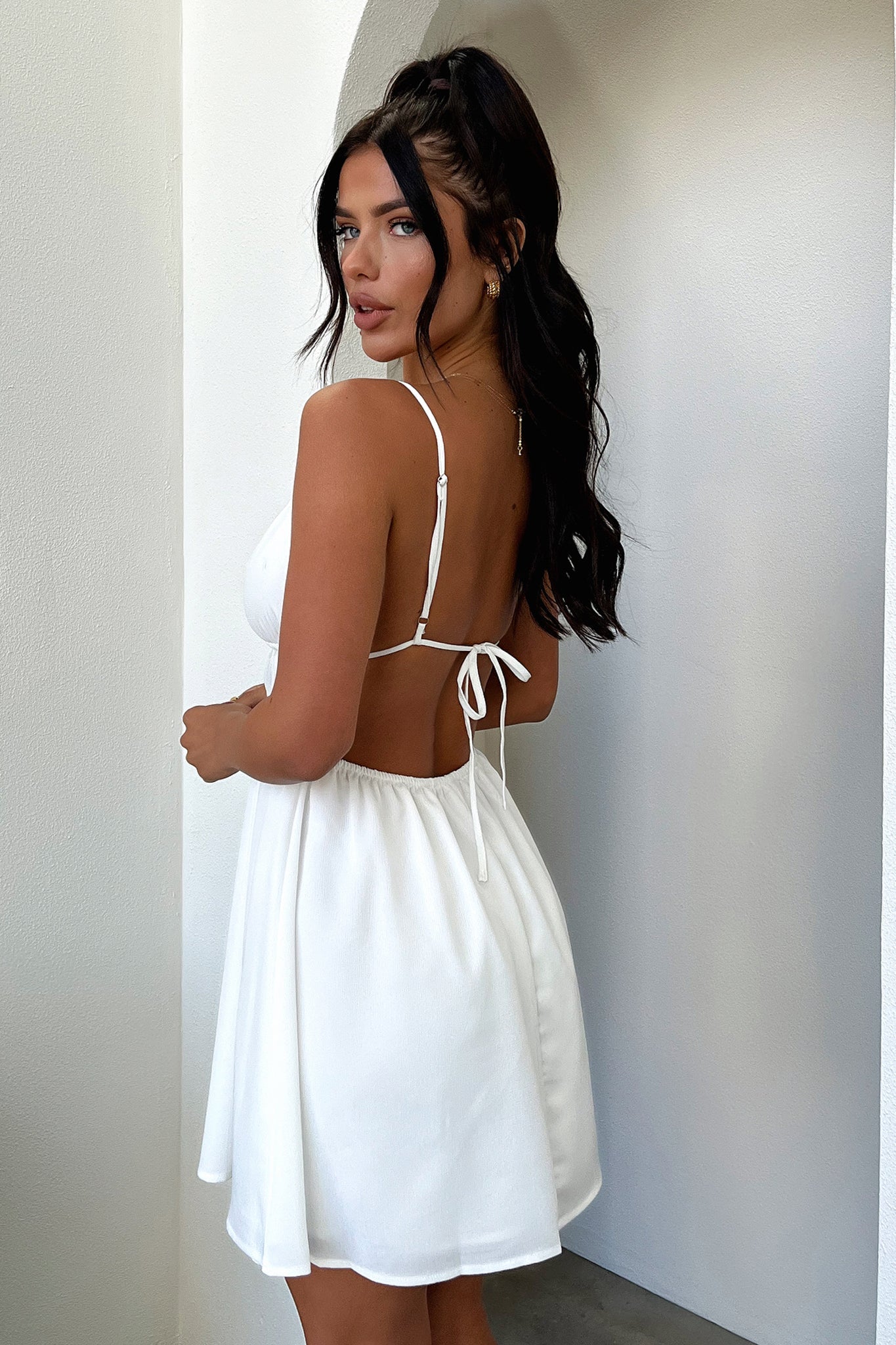 Elore Mini Dress for Women - Elegant White Summer Party Cocktail Dress | Perfect for Weddings, Dates & Night Out
