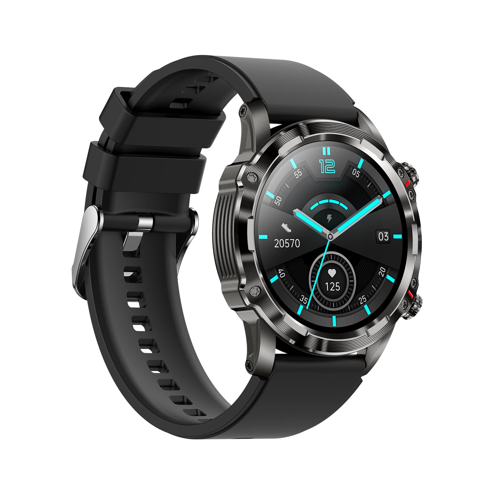 Smart Watch with Call & Heart Rate Monitor - Fitness Tracker for Swimming & Running