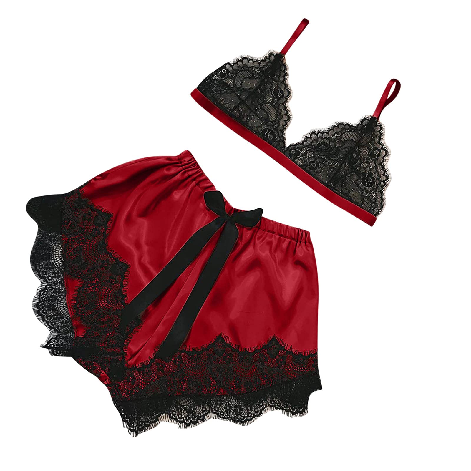 Sexy Women's Lace Shorts Set - Summer & Fall Cami Top & Panty Shorts PJ Set | Comfortable Sleepwear & Lounge Outfit for Women | Perfect for Bedtime, Vacation & Relaxation at Home