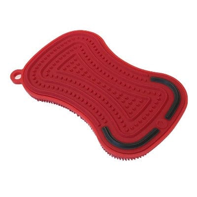 Kuhn Rikon Silicone Stay Clean 3-in-1 Scrubber - Dish Brush, Pot Scrubber & Bottle Cleaner for Kitchen, Camping & Travel
