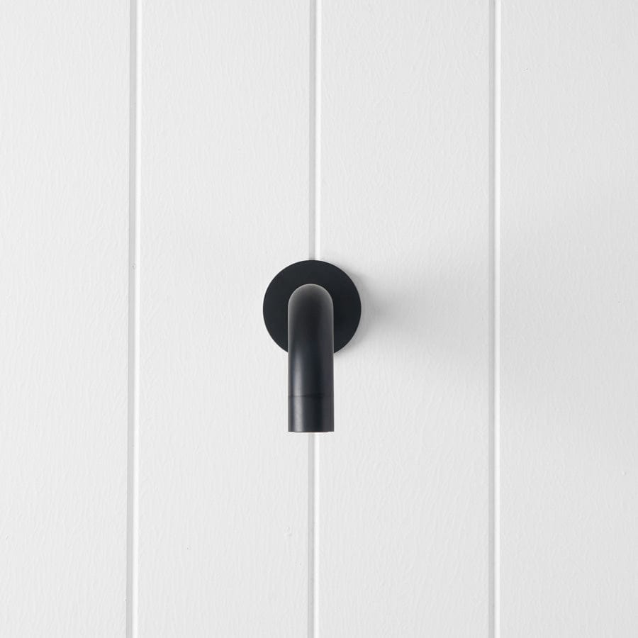 Sydney Wall Spout Matte Black - Modern Bathroom Faucet for Sink, Basin, and Vanity - Perfect for Home, Hotel, and Commercial Use