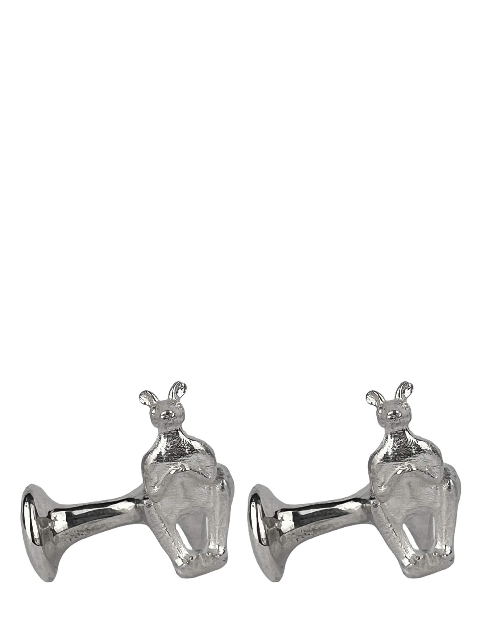 DÉCLIC Kangaroo Cufflinks - Premium Sterling Silver Men's Dress Accessories for Formal Wear & Business Attire