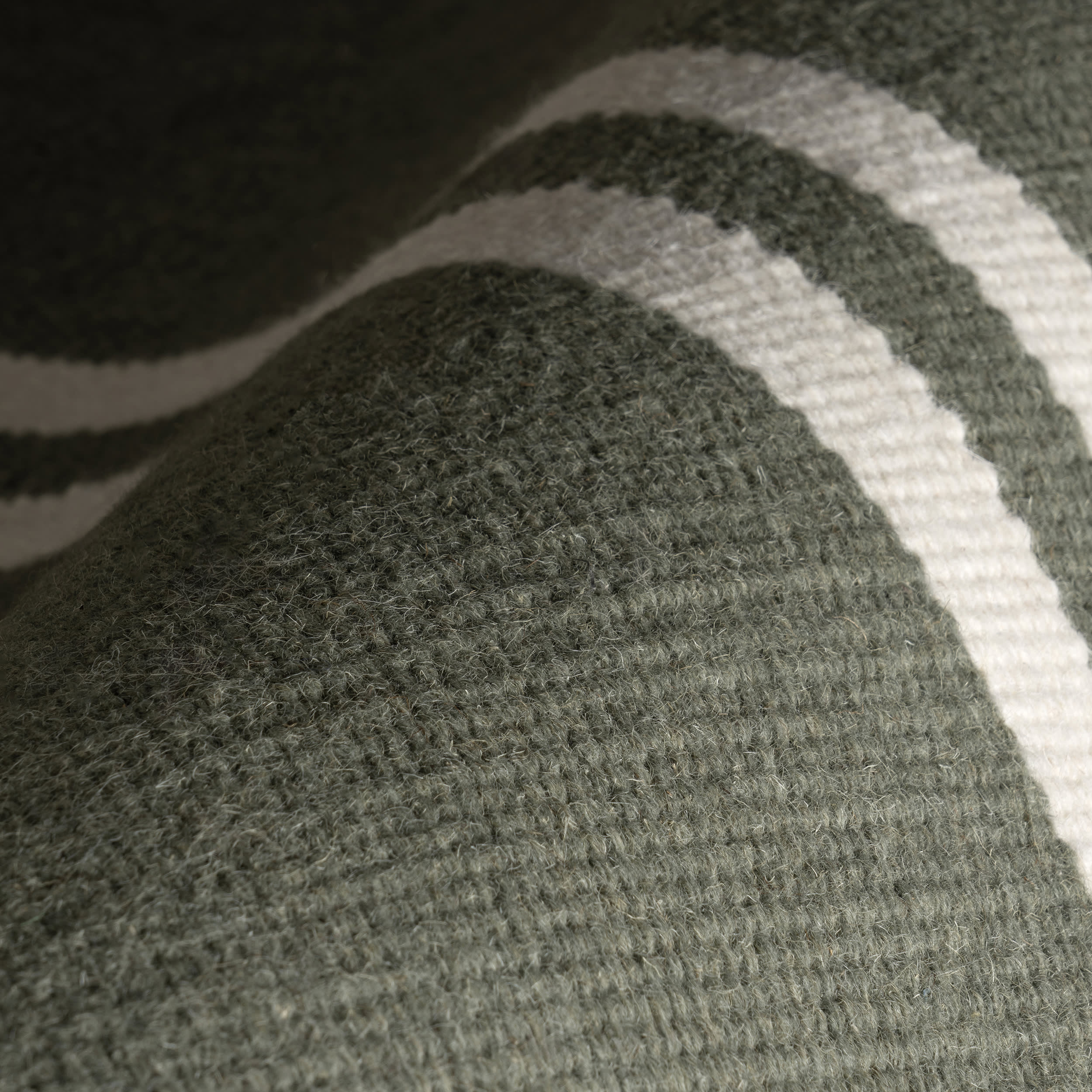 Elowen Double Striped Area Rug in Sage Green - Soft and Durable for Living Room, Bedroom, or Office Decor