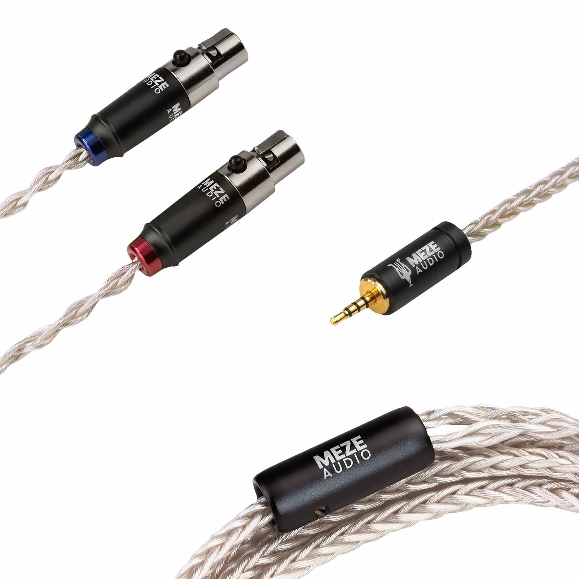Premium Silver Upgrade Cable for Meze Empyrean & Elite Headphones - High-Quality Audio Enhancement for Audiophiles & Studio Use