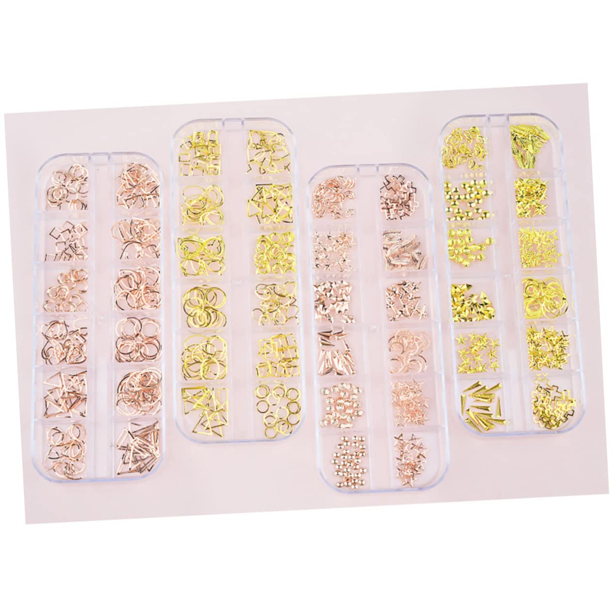 FOMIYES DIY Nail Art Charms - 1 Box Metal Rivets Nail Decorations for Professional Salon & Home Manicure | Perfect for Nail Art Designs, Party Looks & Gift Giving