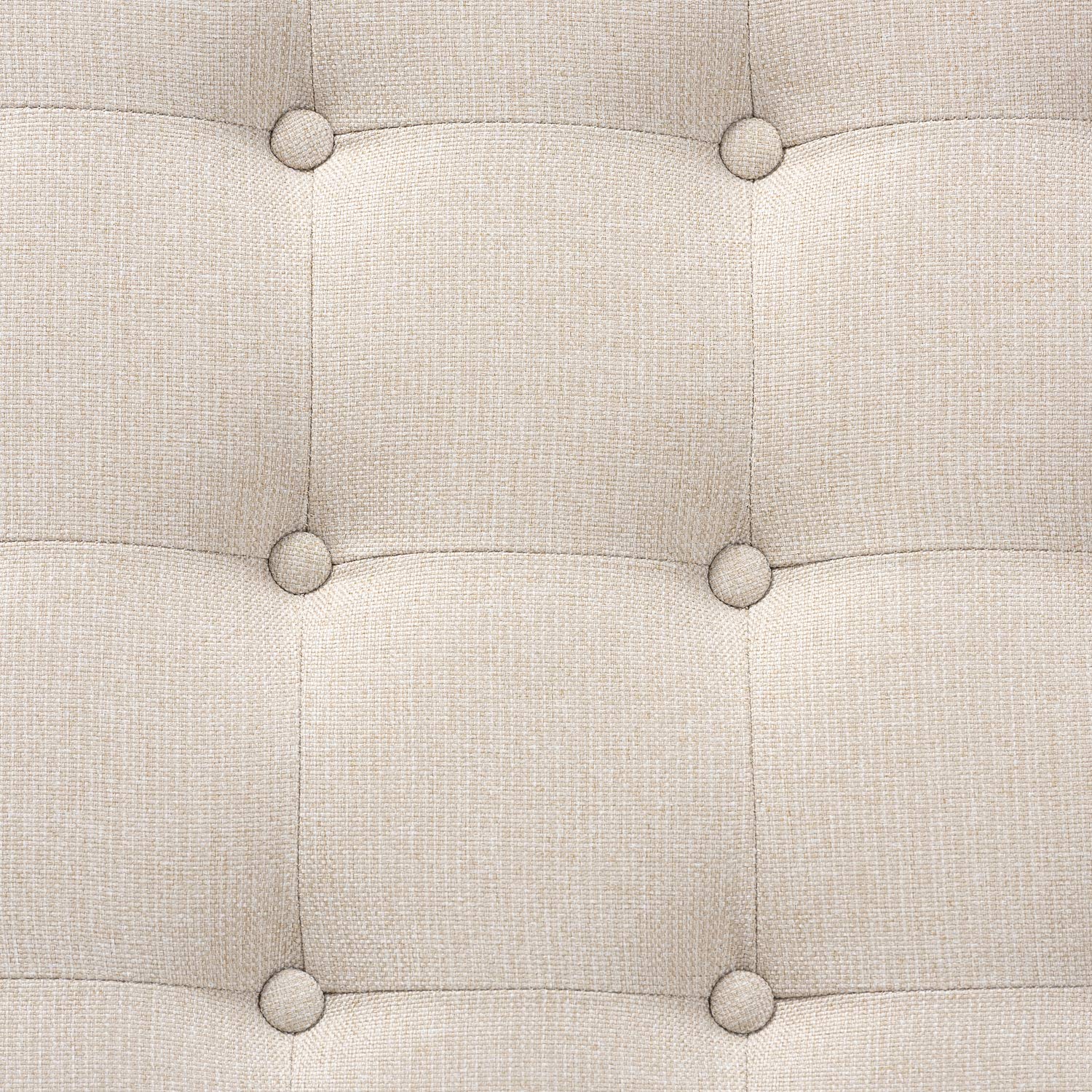 Baxton Studio Alvere Modern Beige Fabric Upholstered Walnut Cocktail Ottoman - Contemporary Living Room Furniture for Home Decor & Coffee Table Alternative