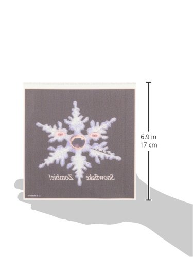 3dRose LLC Snowflake Zombie 6x6 Inch Iron-On Heat Transfer for White Fabric - Perfect for DIY T-Shirts, Tote Bags & Holiday Crafts