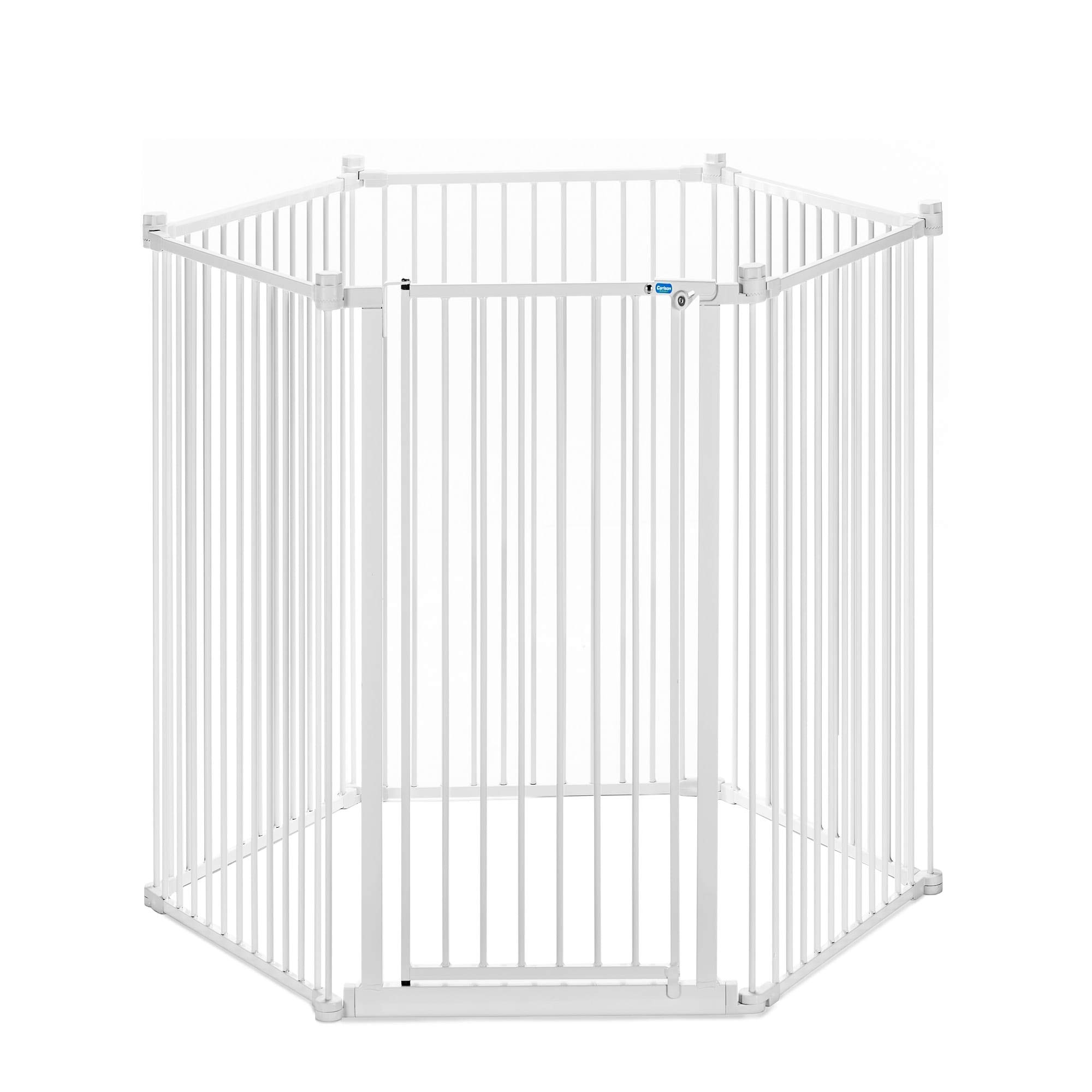 Carlson Pet Yard & Convertible Super Wide Dog Gate - Expandable Safety Barrier for Dogs & Cats - Perfect for Doorways, Stairs & Large Openings - Indoor/Outdoor Use