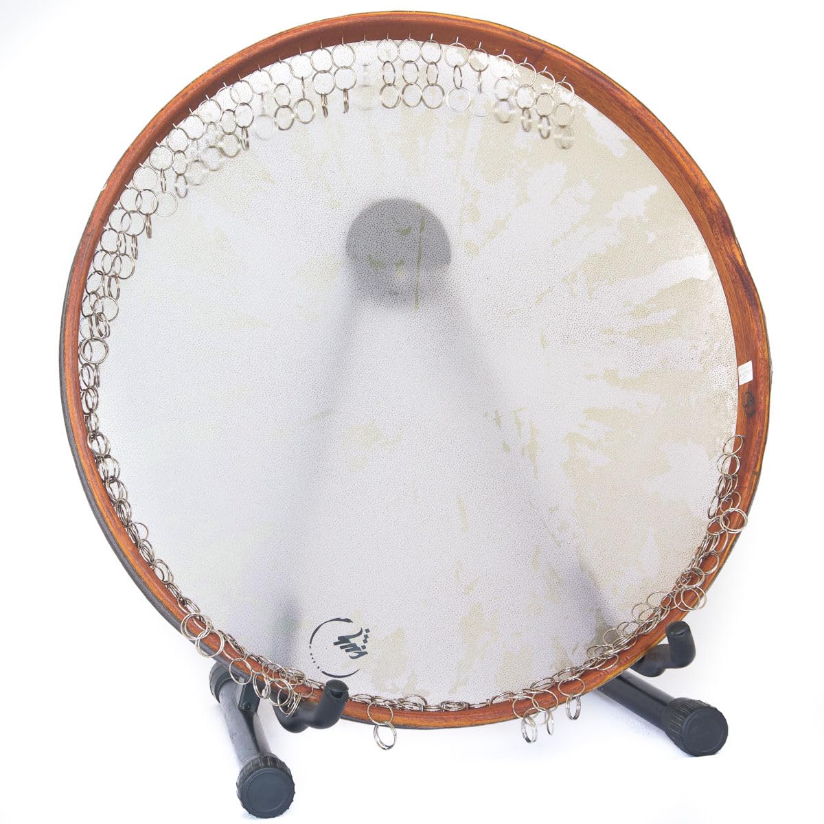 Professional Persian Daf Drum - Handcrafted Habibi Khurshidi Erbane Bendir with Nickel Rings - Includes Soft Carrying Case - Perfect for Middle Eastern Music Performances & Cultural Events
