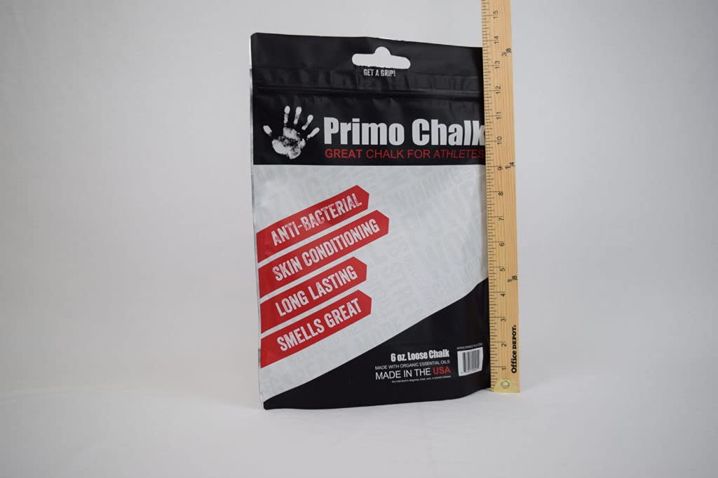 Primo Gym Chalk for Climbing & Weightlifting - Premium Magnesium Carbonate Powder for Better Grip | Sweat-Absorbing, Non-Slip Hand Chalk | Ideal for Rock Climbing, CrossFit, Powerlifting & Gym Workouts