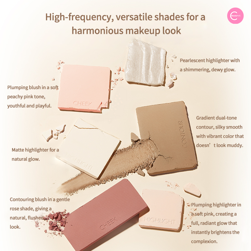 GALIMARD Duality Contour Palette - Professional Makeup Contouring Kit for Face Sculpting & Highlighting - Perfect for Everyday Glam & Special Occasions