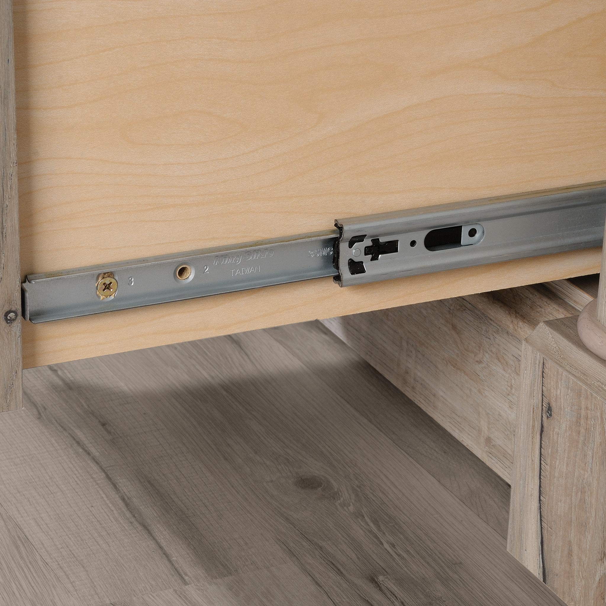 Sauder Palladia Computer Desk with Drawers & File Cabinet - Home Office Desk with Cable Management, Keyboard Tray, Split Oak Finish - Perfect for Small Spaces & Remote Work