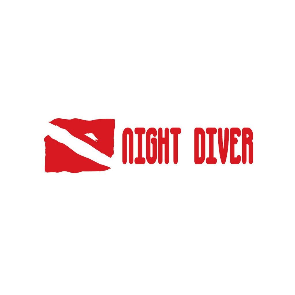 Night Diver Scuba Diving Vinyl Decal Sticker for Car, Laptop, Wall - Perfect for Scuba Enthusiasts & Ocean Lovers Decor