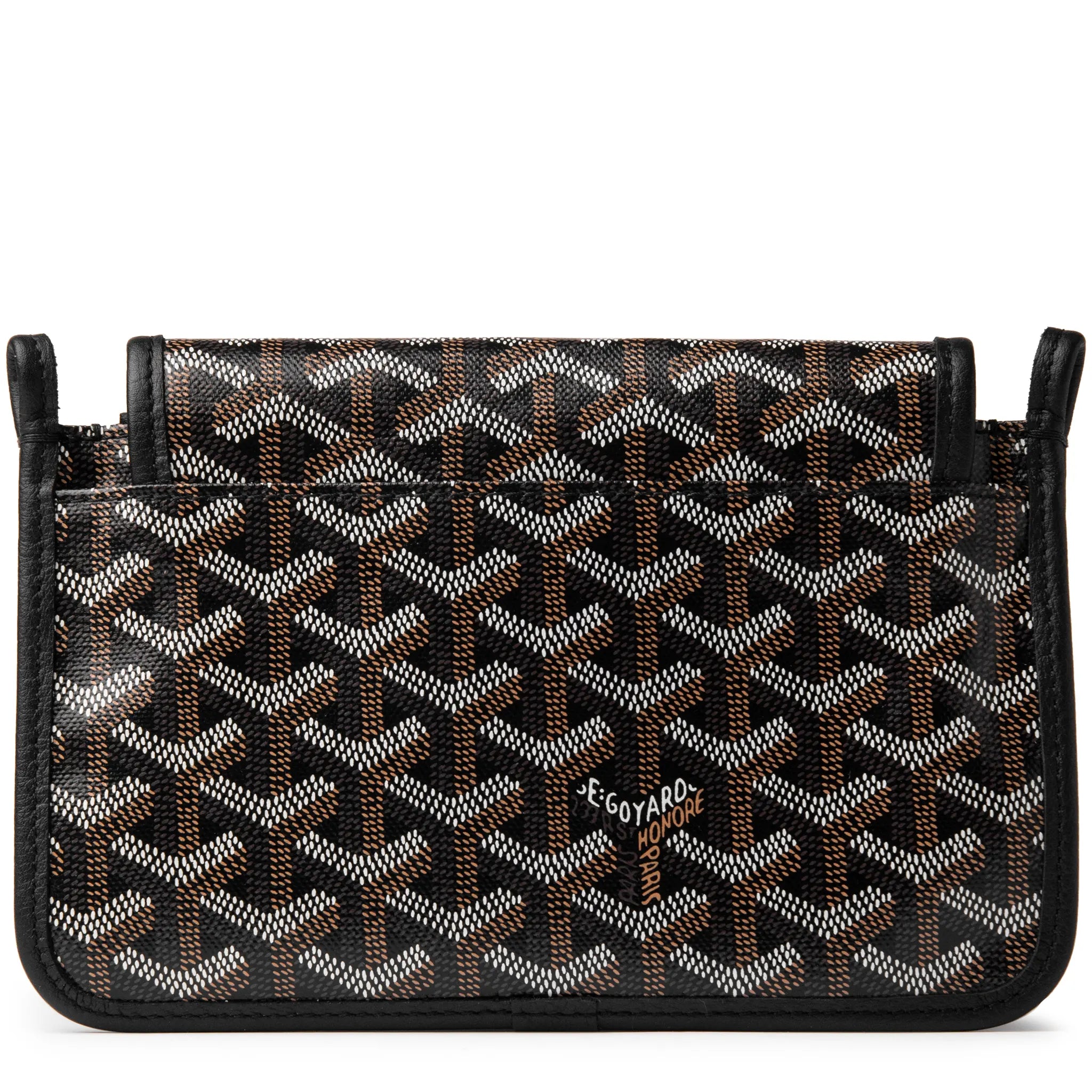 Goyard Plumet Pocket Black Leather Wallet for Men - Slim RFID Blocking Bifold Wallet for Everyday Use & Travel