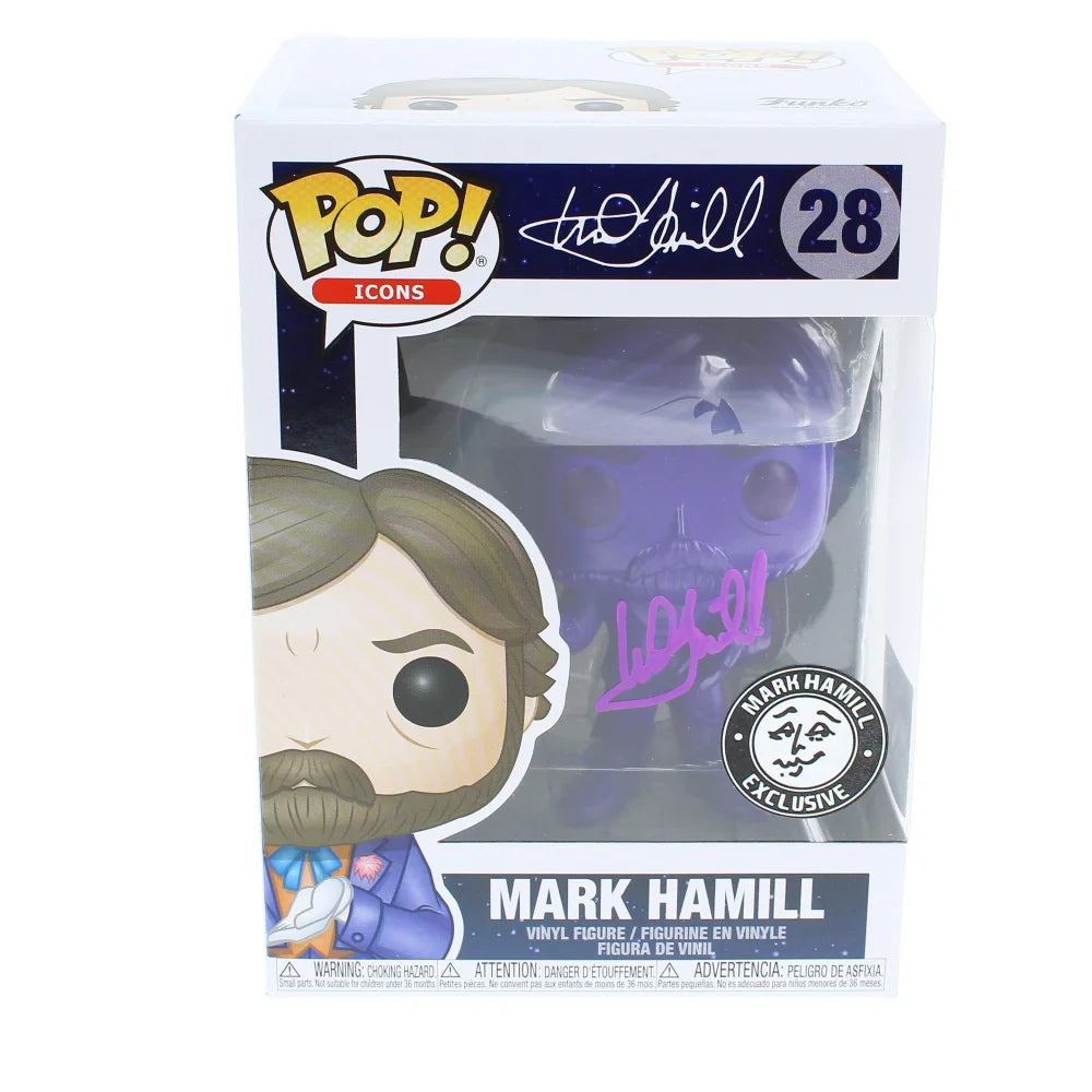 Mark Hamill Autographed Joker Funko Pop #28 Variant with COA - Limited Edition D/100 - Batman Collectible for Display & Gifting
