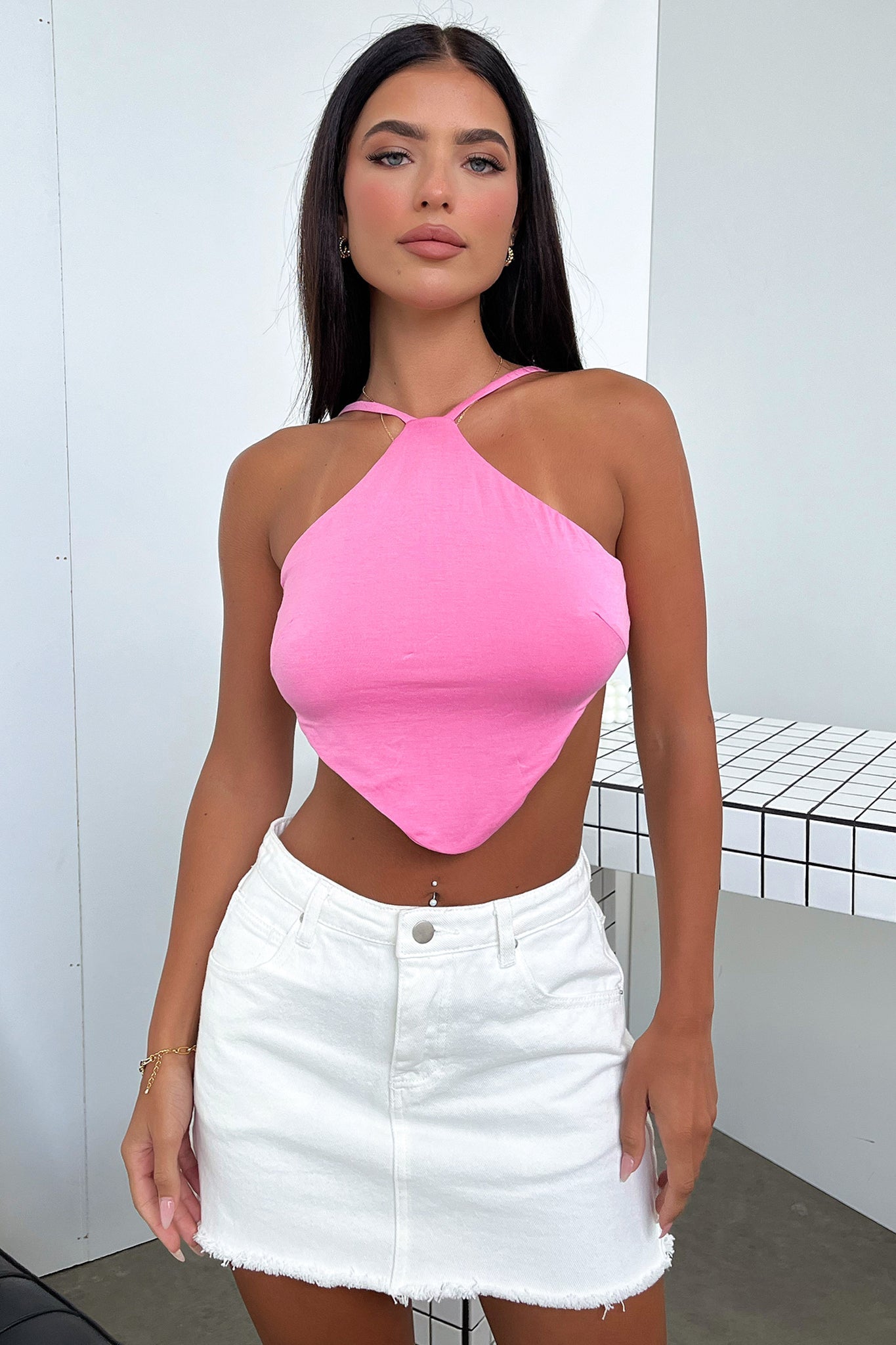 Stylish Miri Crop Top in Pink - Perfect for Casual Outings, Summer Fashion & Layering