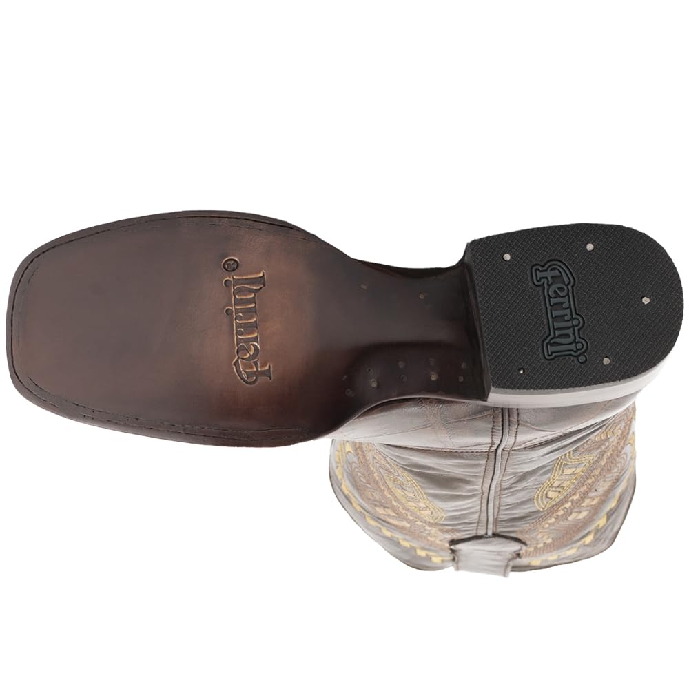 Men's Genuine Leather Western Cowboy Boots - Comfortable & Stylish for Rodeo, Country Dance & Outdoor Riding