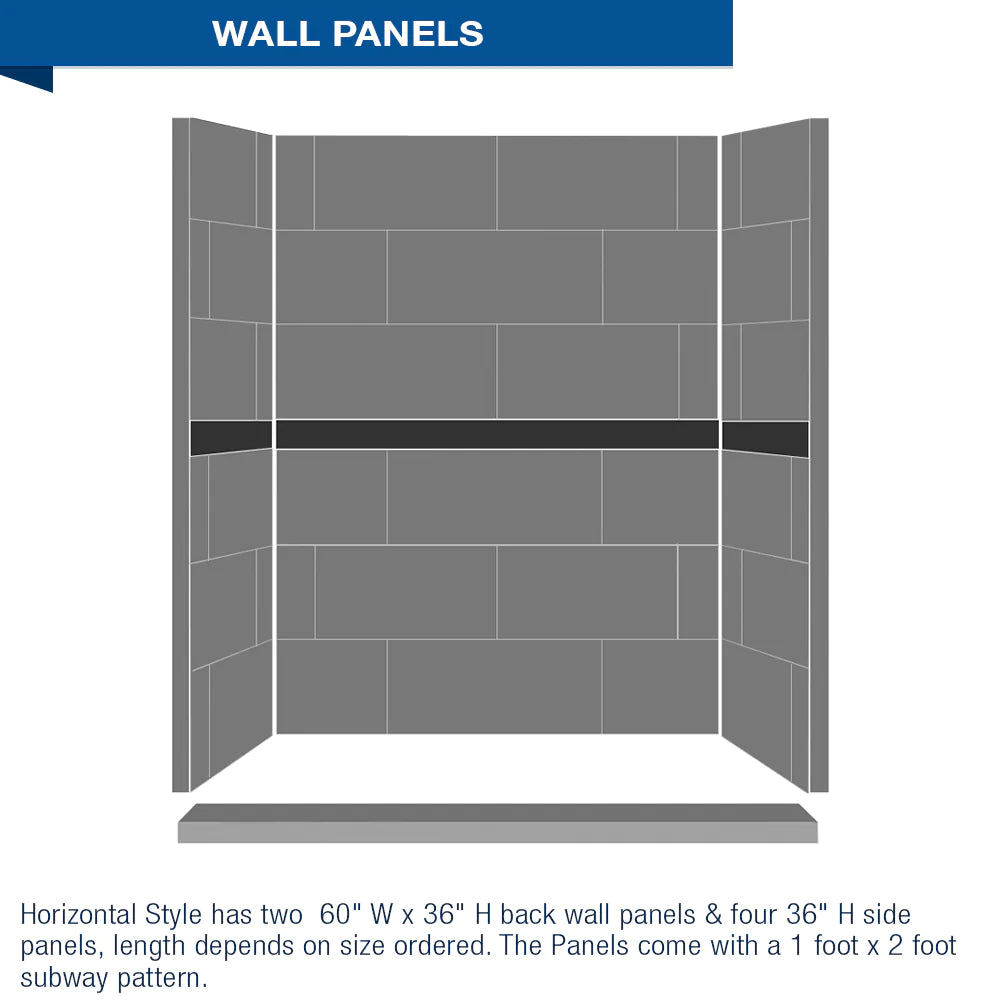 Lifeproof Burnt Oak Desert Sand 60-Inch Alcove Stone Shower Enclosure Kit - Waterproof Bathroom Upgrade for Modern Homes