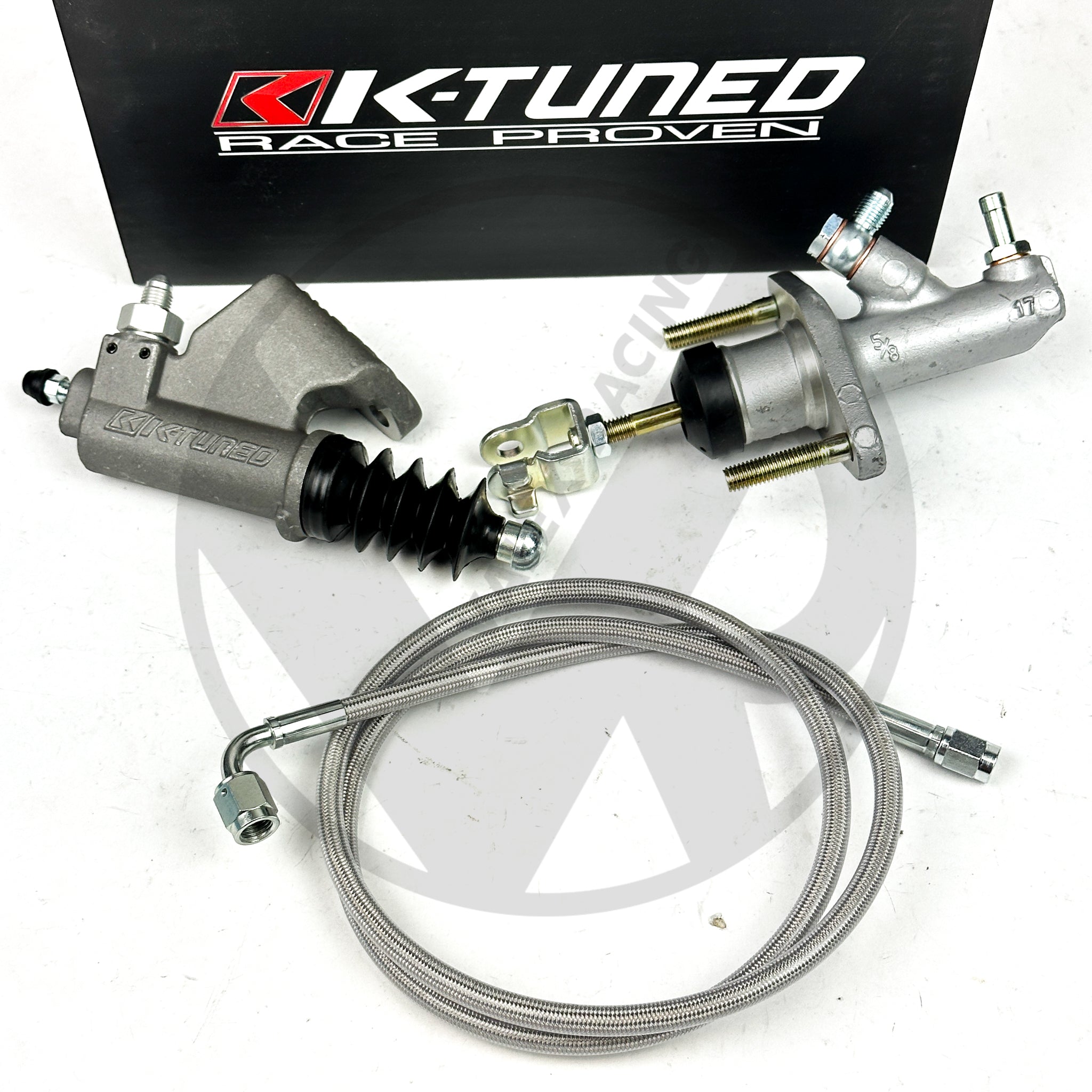 Bolt In EM1 CMC & K Tuned Slave Kit for 2002-2006 Acura RSX & RSX Type S - Silver CL - Perfect for Performance Upgrades & Track Racing