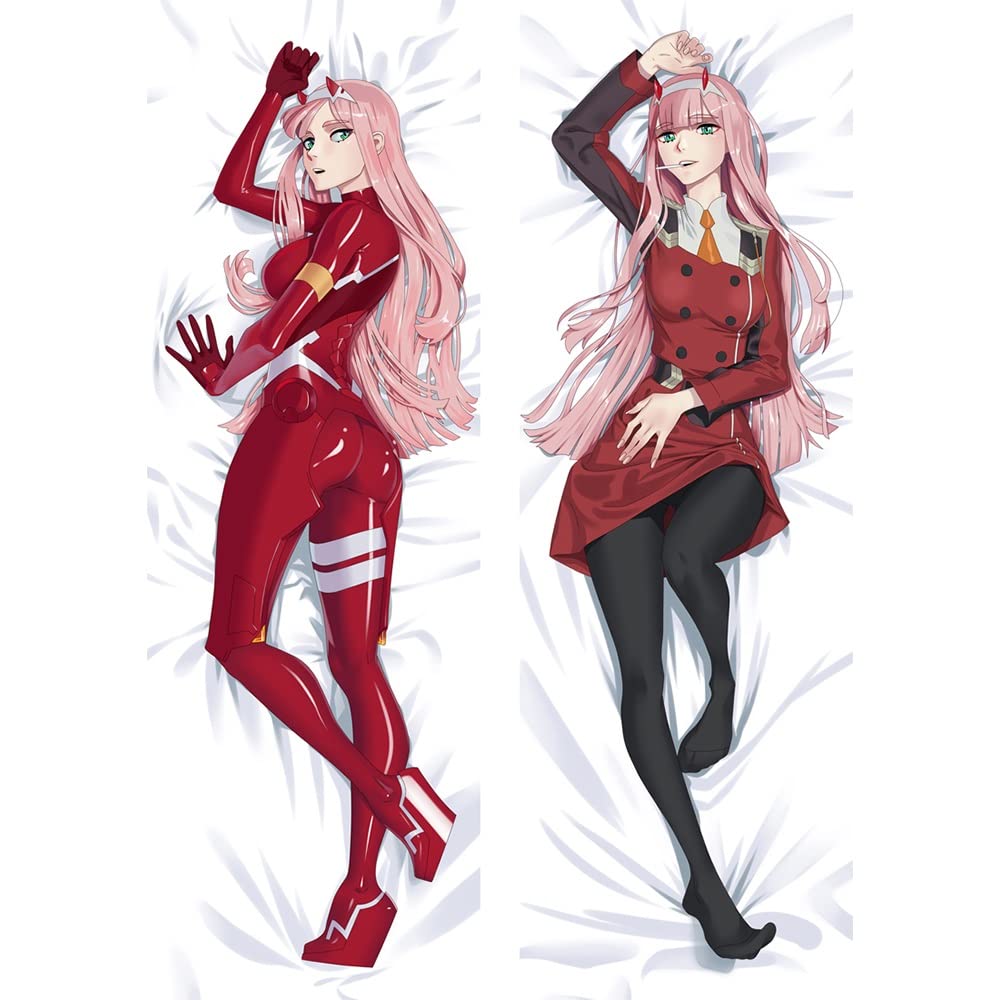 Zero Two Anime Body Pillowcase - Darling in the FRANXX 2-Way Digital Printing Decorative Pillow Cover for Anime Fans & Home Decor | Perfect for Bedroom, Gaming Room, and Anime Collections