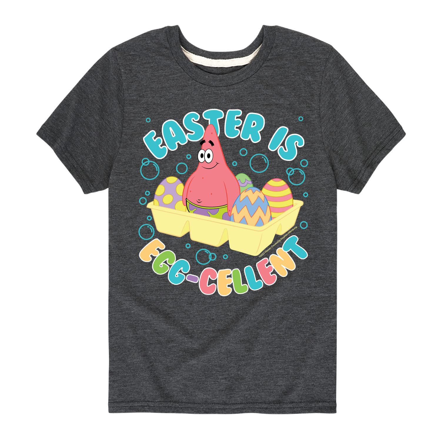HYBRID APPAREL Spongebob Squarepants Easter Egg Graphic T-Shirt for Toddlers & Kids - Fun Holiday Outfit for Easter Celebrations & Spring Activities