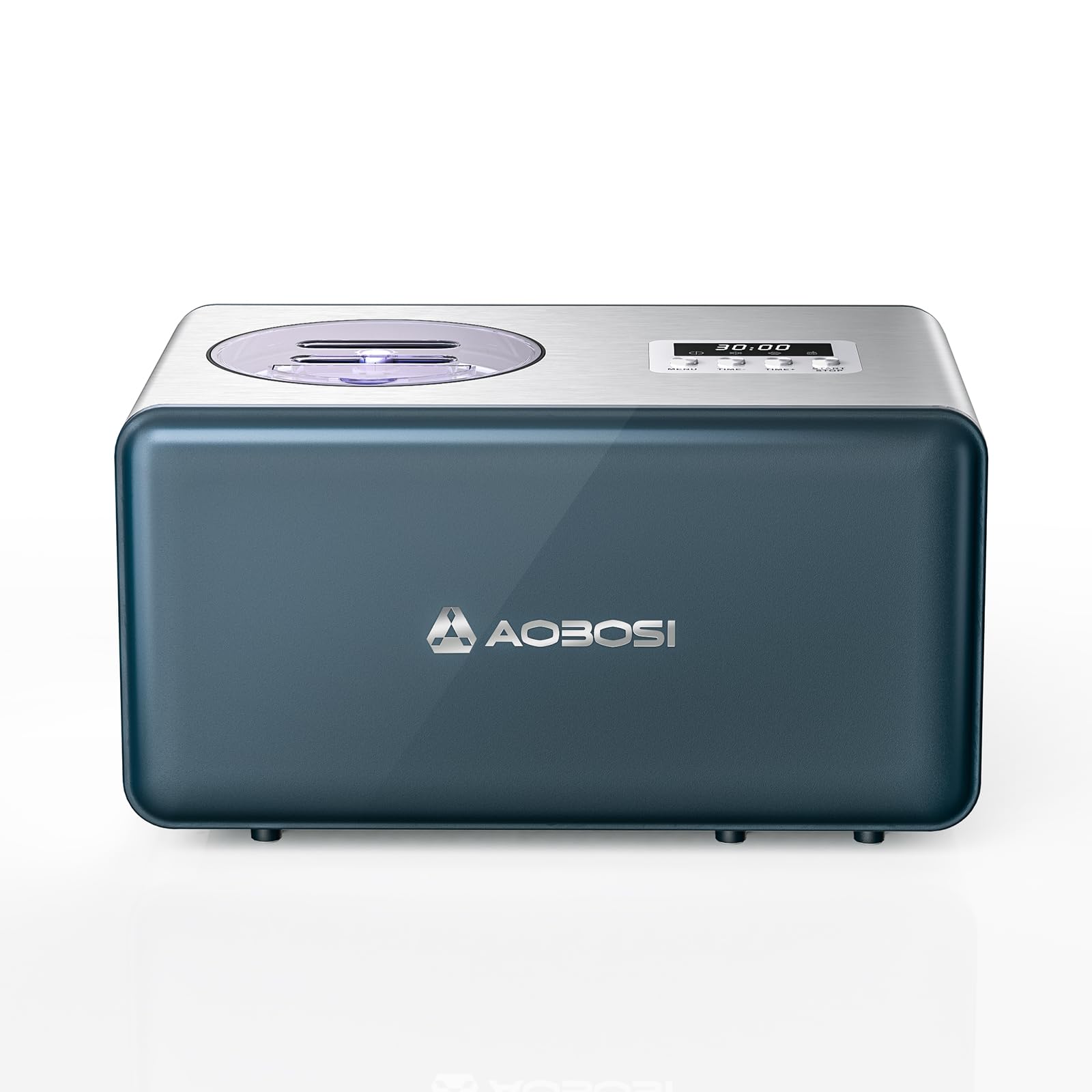 AAOBOSI 1.6 Quart Automatic Ice Cream Maker with Built-in Compressor - No Pre-Freezing Needed, 4 Modes for Frozen Yogurt & Sorbet, Digital Touch Control with Timer - Perfect for Home Kitchen, Parties & Dessert Making