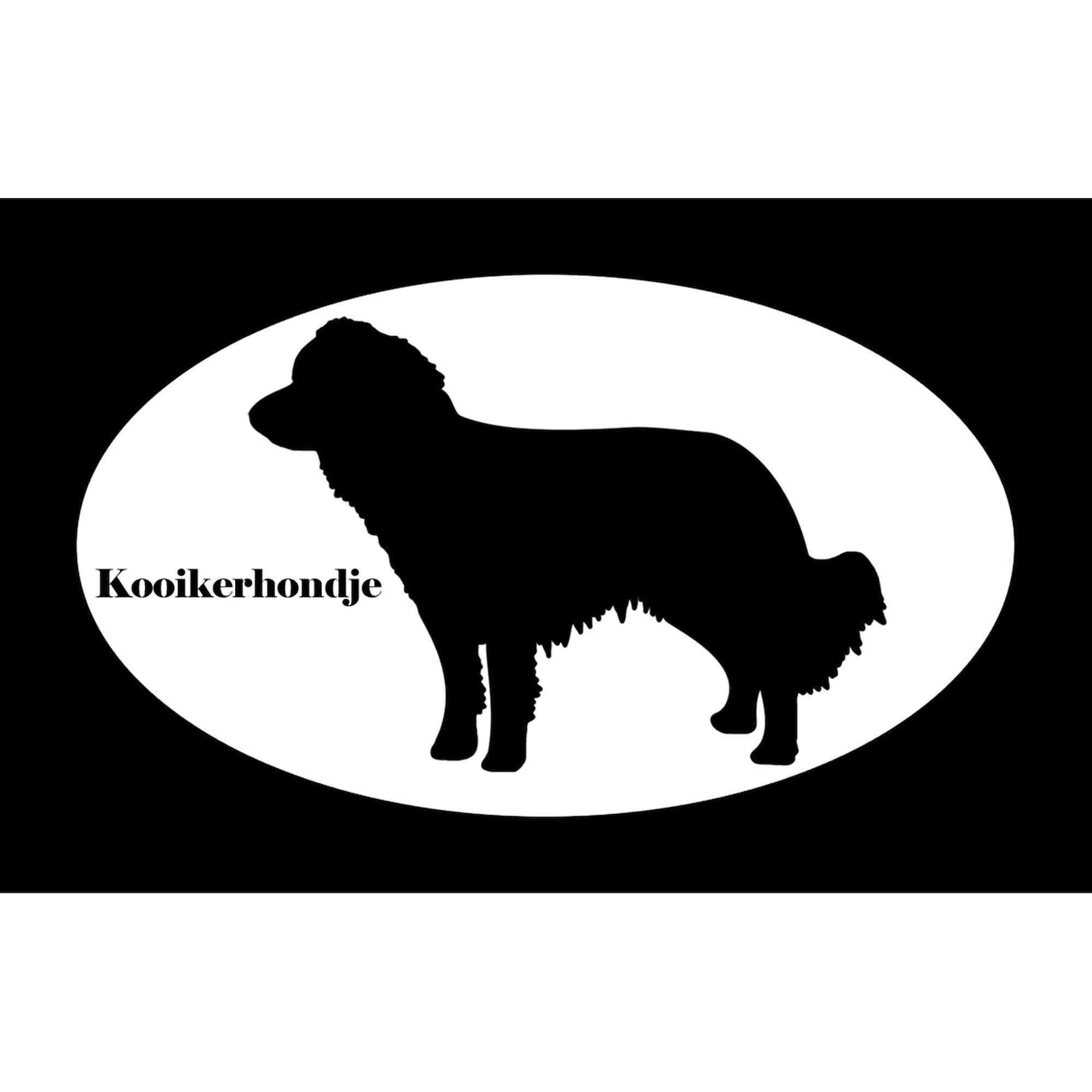 Kooikerhondje Car Sticker - Oval Bumper Decal for Pets Lovers