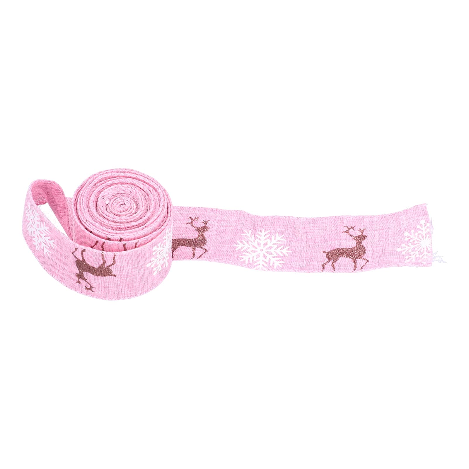 Christmas Ribbon - Festive Pink Holiday Decoration for Gifts, Wreaths, Trees & DIY Crafts | Perfect for Christmas, Parties & Home Decor