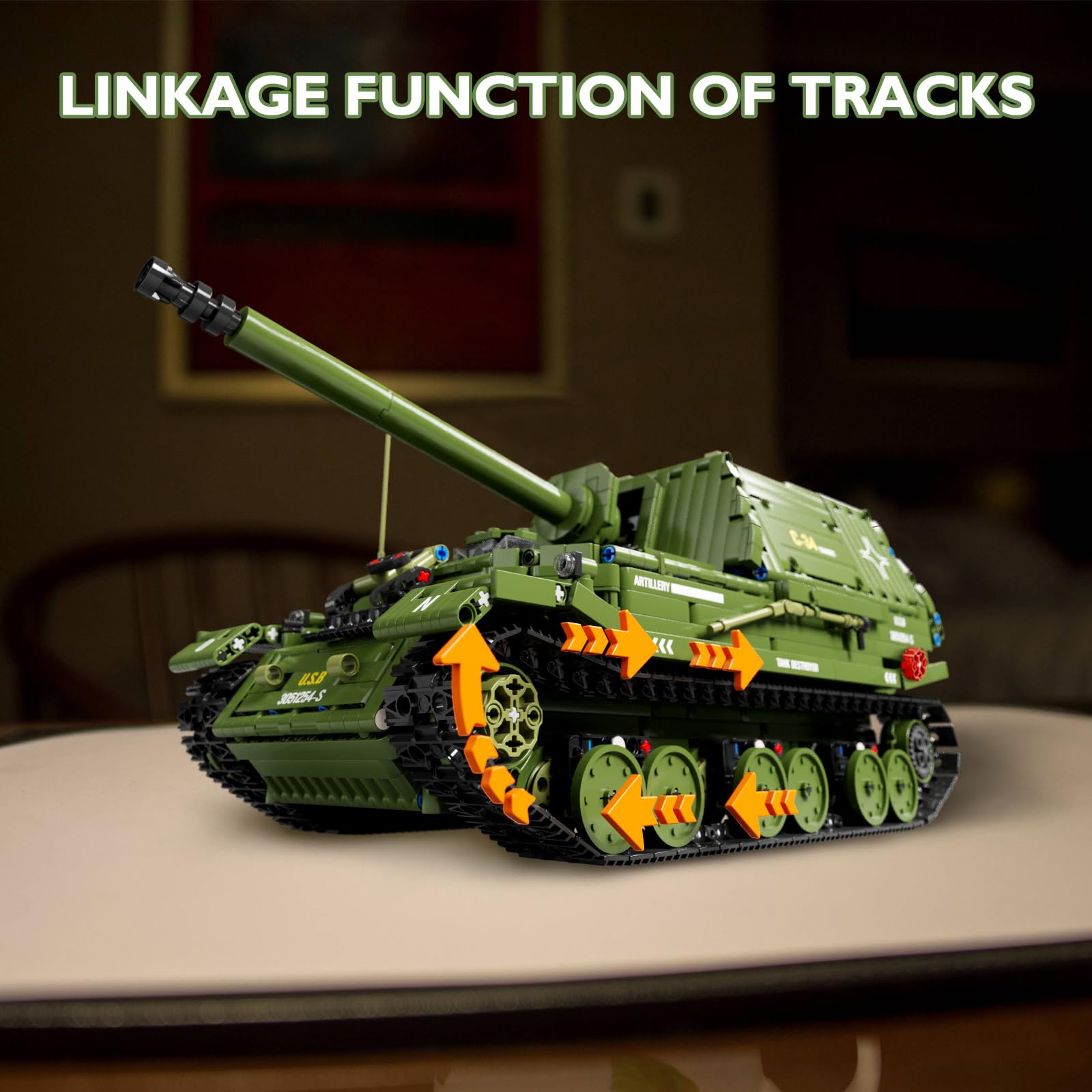 JMBricklayer Military Tank Destroyer Building Kit - 2,436-Piece WW2 Army Battle Truck Model Set for Adults & Teens | Historical Collection Display | Perfect for War History Enthusiasts & DIY Builders | Great Gift for Birthday & Christmas