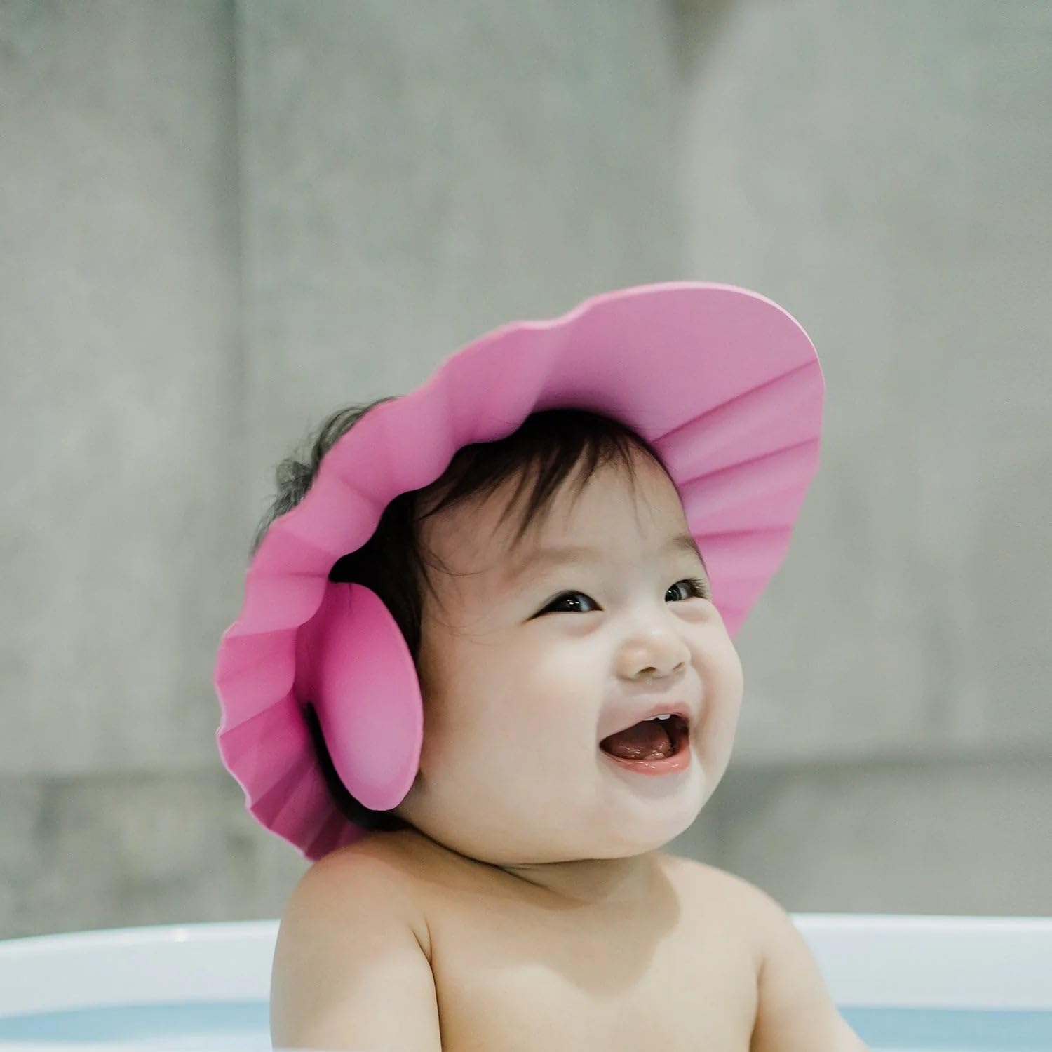 Adjustable Soft Baby Shower Cap for Safe Hair Washing - Waterproof Bathing Hat Protects Eyes & Ears from Water - Perfect for Infants & Toddlers During Bath Time, Swimming, and Spa Days