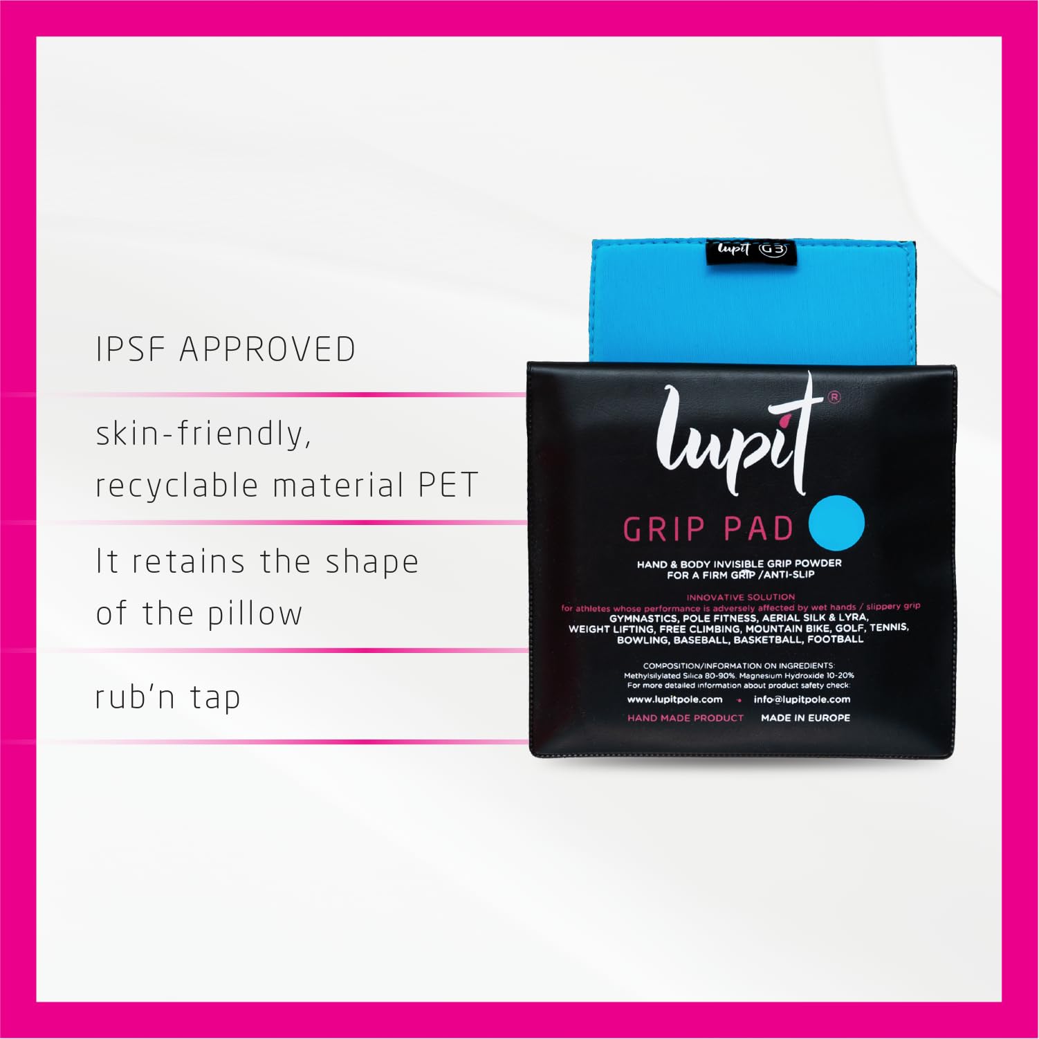 Lupit Grip ONE Piece - Multi-Sport Grip Boost & Pole Dance Grip Aid - 1600 Non-Slip Tabs for Golf, Tennis, Basketball, Weightlifting & Rock Climbing - Ultimate Grip Control for Gym, Sports & Pole Dancing
