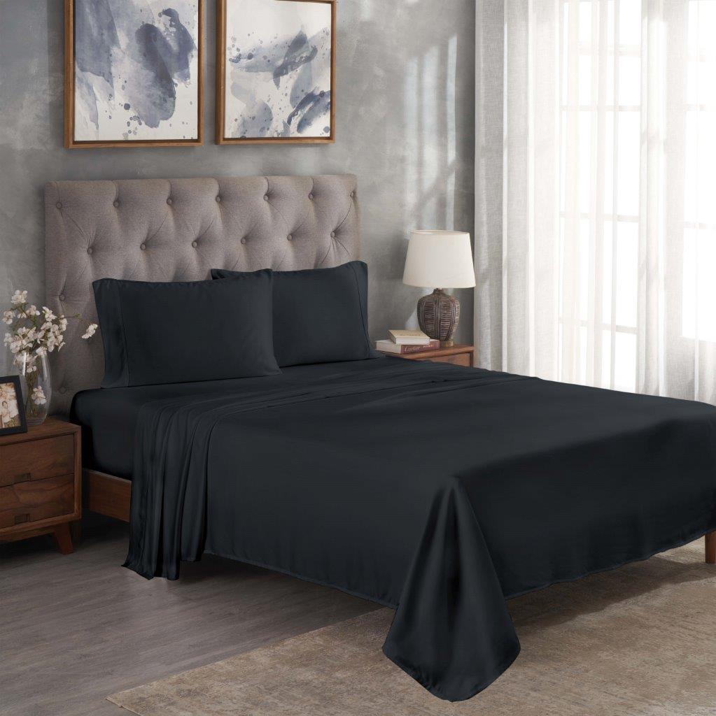 Premium 300 Thread Count Modal Bed Sheet Set from Beechwood - Extra Deep Pocket Fitted Sheets for Queen/King Size Beds - Ultra Soft & Breathable for All-Season Comfort