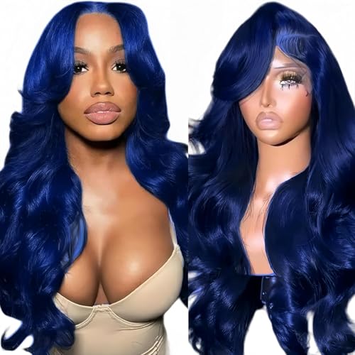 Blue Wigs Human Hair