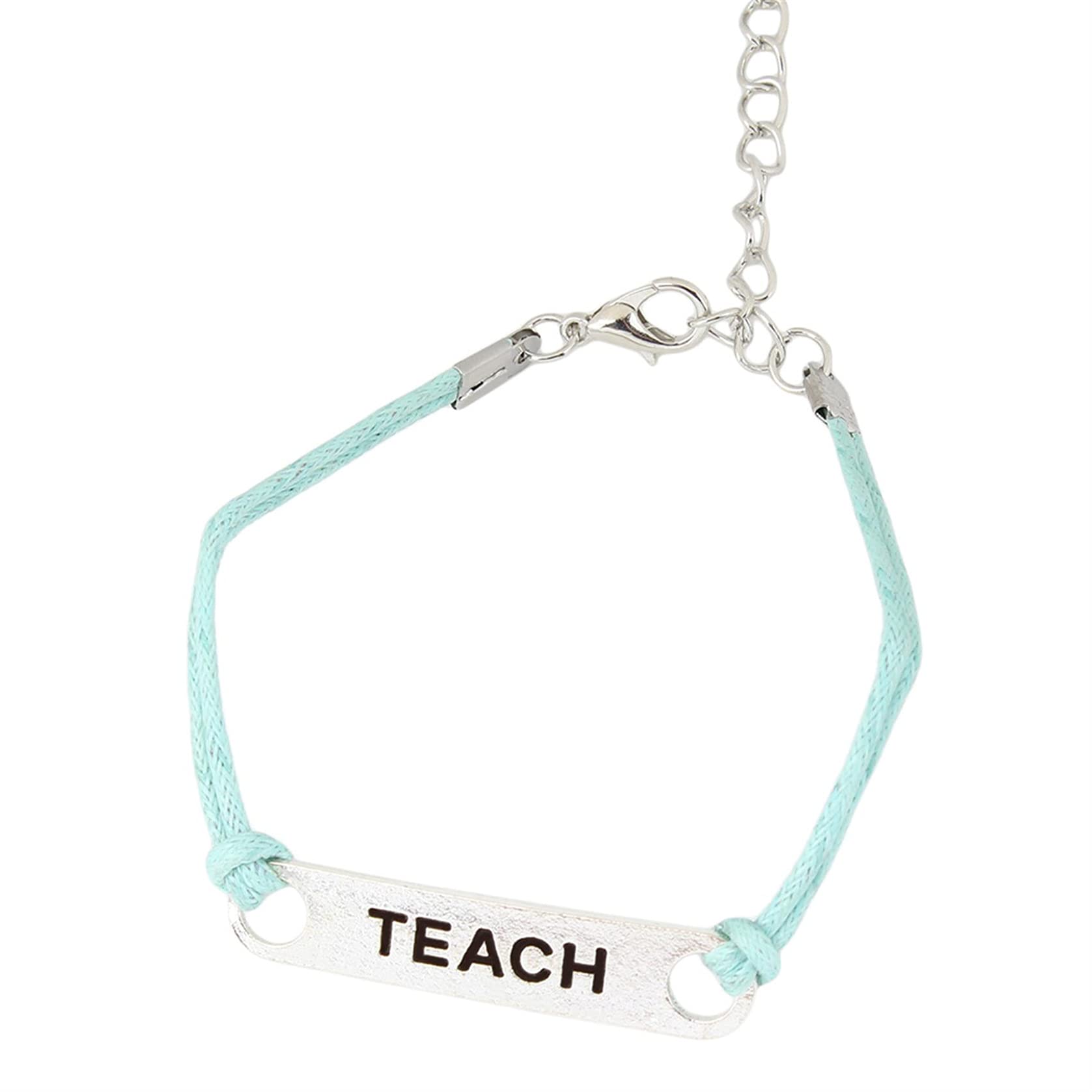 WEISUO Blessing Card Bracelets for Women & Men - Colorful Greeting Bracelet with Teacher Blessing Message - Thoughtful Teacher's Day Gift for Educators, Friends & Loved Ones - Perfect for Classrooms, Graduations & Appreciation Events