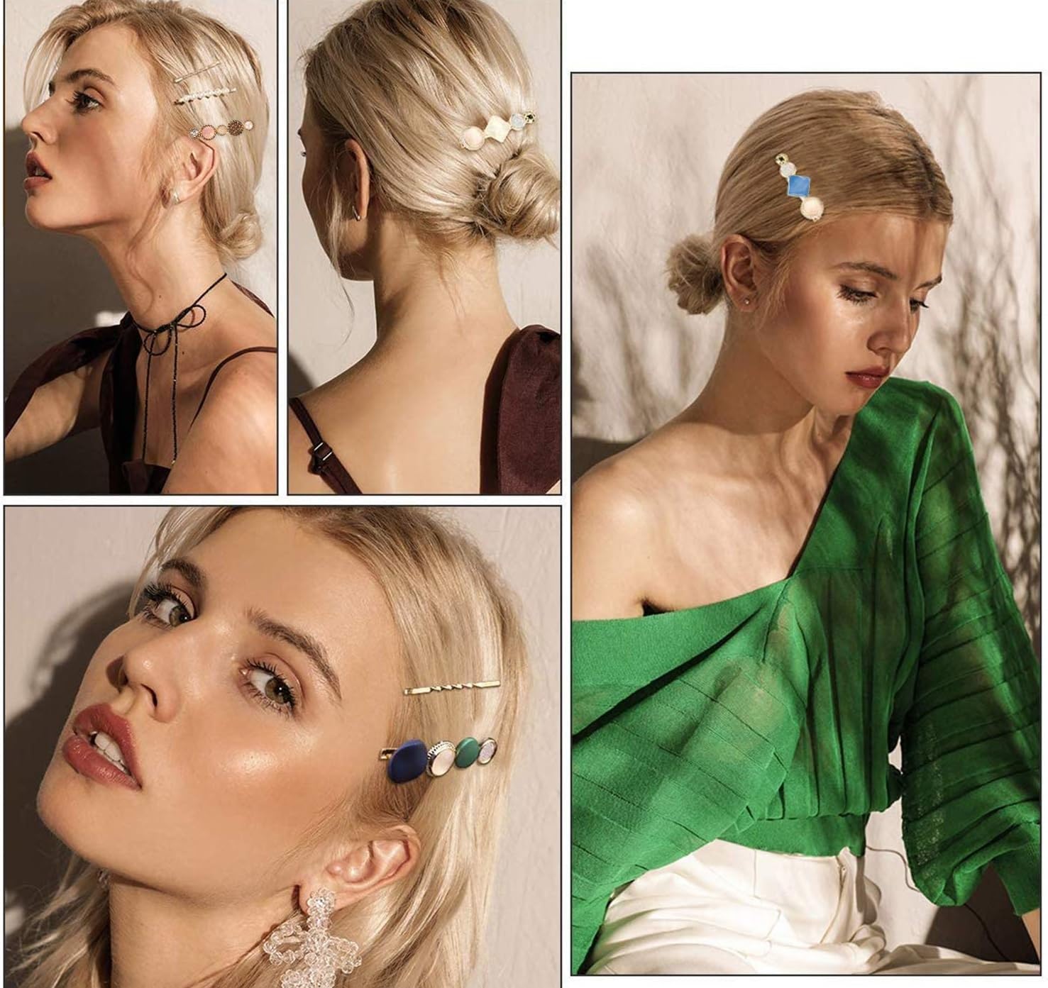 Stylish Geometric Hollow Metal Hair Clips for Women - Korean Pearl Barrettes & Hairpins for Girls | Perfect for School, Work, Parties & Everyday Hairstyling