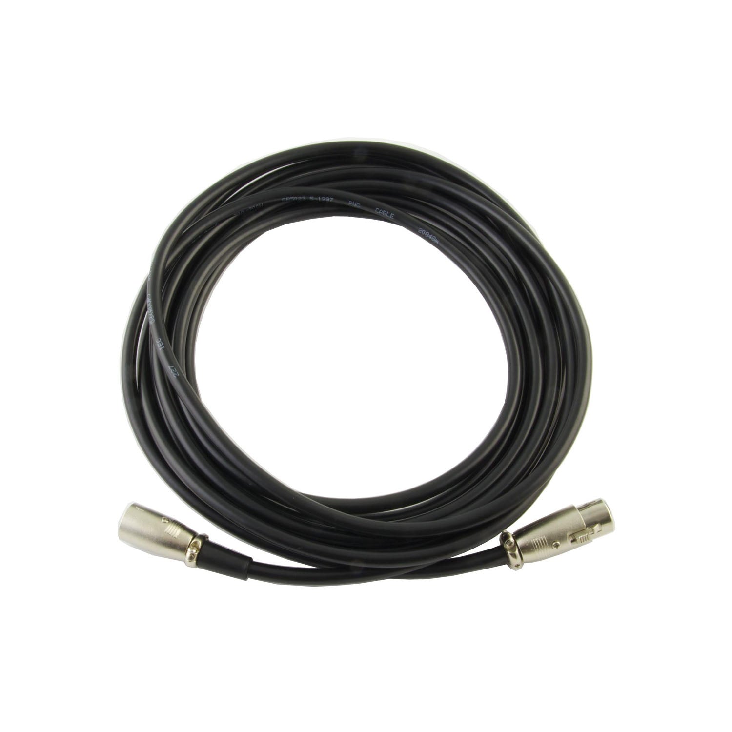 20 ft. DMX XLR 3 Extension Cable - Professional Audio Signal Cable for Stage Lighting, DJ Equipment, and Live Performances