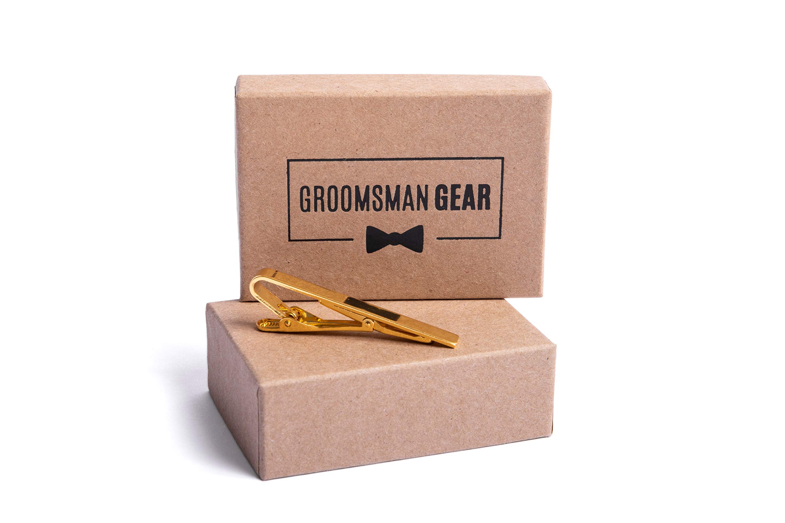 Classic Gold Tie Clip for Men - 2 Inch Slim Tie Bar with Gift Box - Perfect for Weddings, Business Meetings & Formal Events