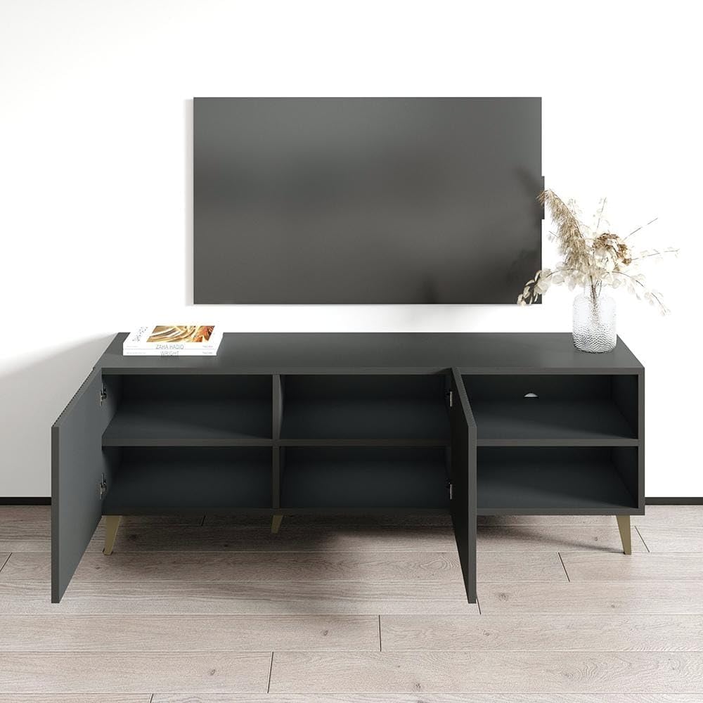 Modern Freestanding TV Stand with Storage Cabinets - 65