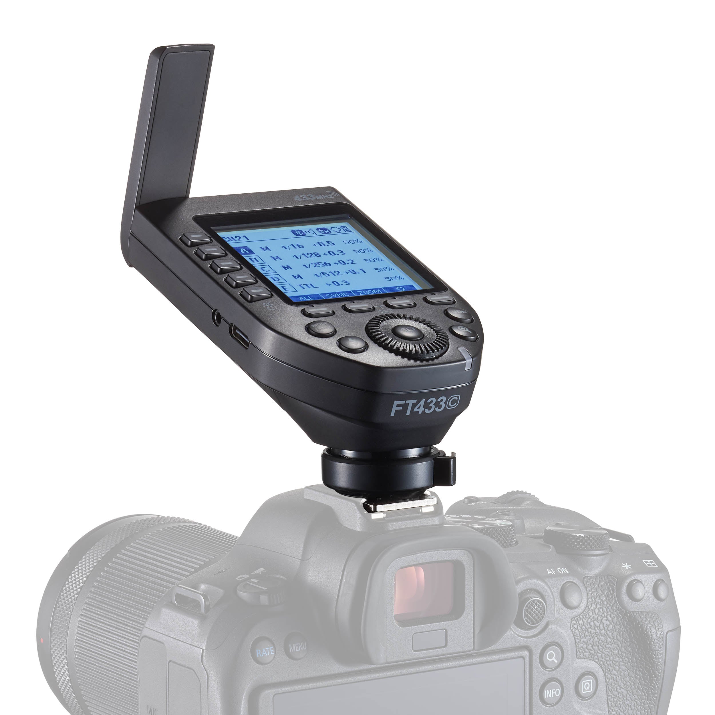 FT433 433MHz Wireless Flash Trigger & Receiver Set with App Control - Perfect for Studio Photography, Outdoor Shoots, and Remote Lighting Control