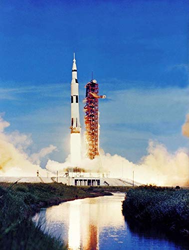 20x30 Inch Outer Space Rocket Launch Laminated Poster - Vibrant Colors & High-Quality Print - Perfect for Bedroom, Living Room & Office Decor - Fits Standard Frames