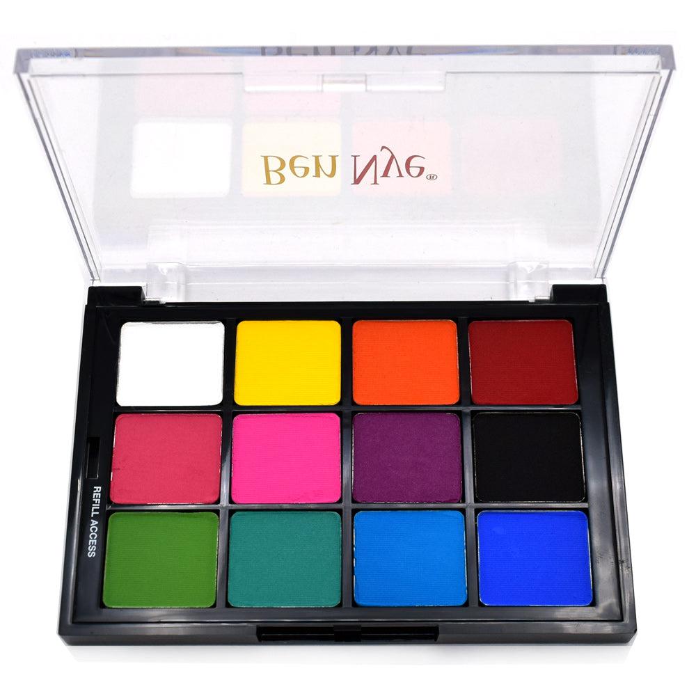 Ben Nye Studio Color Eye & Cheek Rainbow Palette (STP 80) - Professional Makeup for Stage, Cosplay & Halloween Costumes