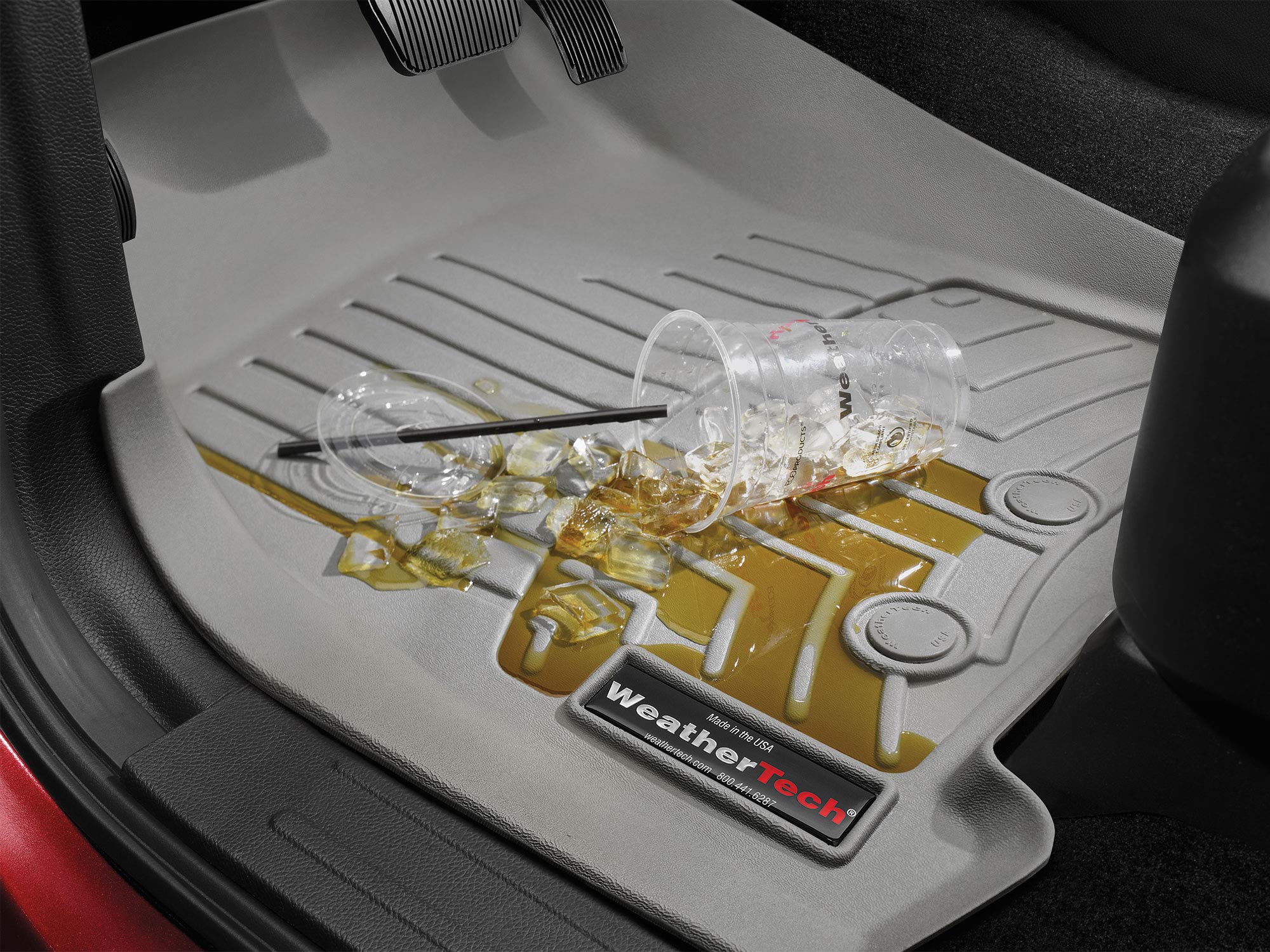 WeatherTech Custom Fit Floor Mats for Ram 2500/3500/4500/5500 Trucks - 1st Row Over The Hump (Part# 4515711) - Tan All-Weather Protection - Perfect for Off-Roading, Work Sites & Family Adventures